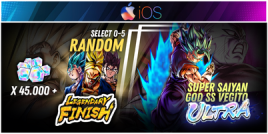 IOS Global UL Super Saiyan God SS Vegito + 45000 Chrono Crystal + 0-5 random LF