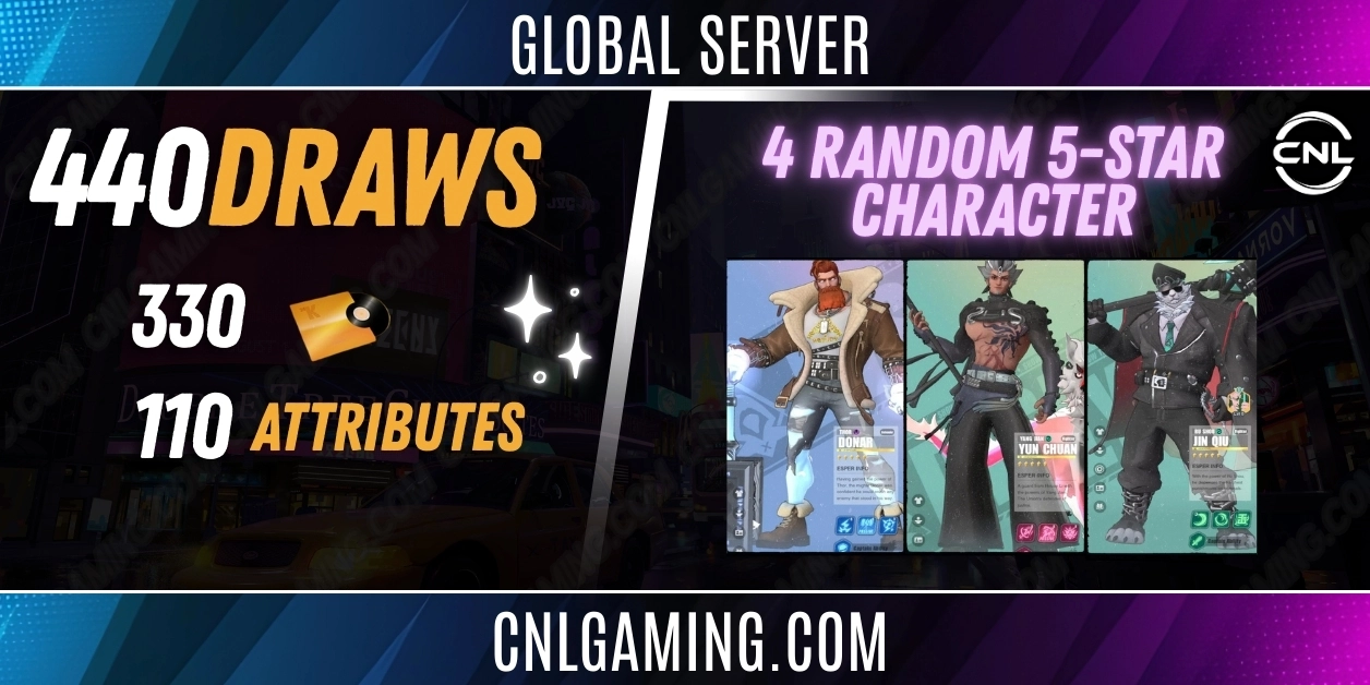 Global | 440 Draws (330 Gold + 110 Attributes) | 4 Random 5 stars|ALL Platform
