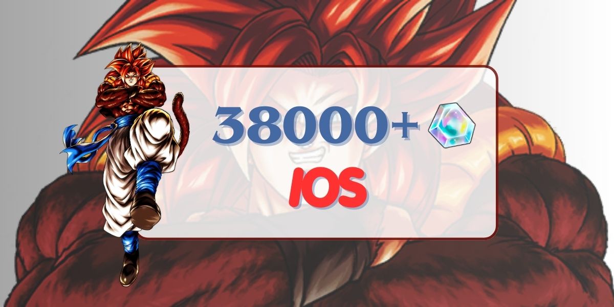 IOS UL Super Saiyan 4 Gogeta + 38000 Chrono Crystal + 0-5 LF aleatório