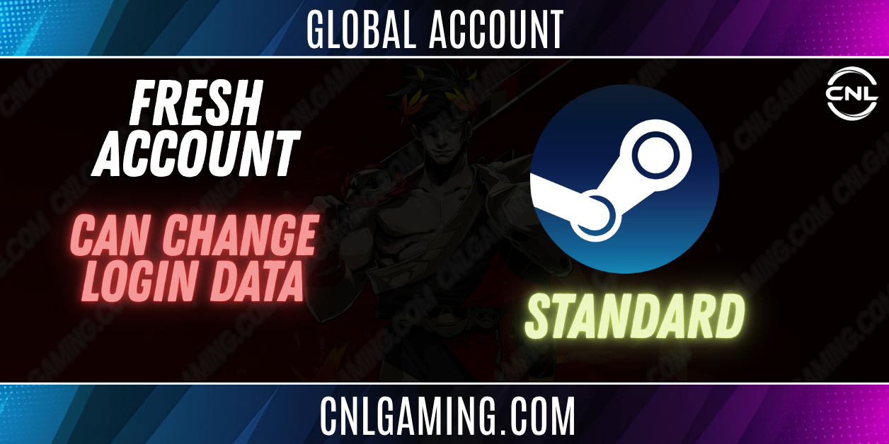 | STEAM Hades | New Account | 0H Played | Can Change Data | Fast Delivery