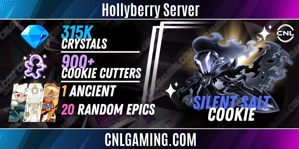 [Hollyberry Server] 315k Crystals|Silent Salt Cookie| 900+ Cookie Cutters|1 Legendary+ 20 Random Epics+1 Ancient