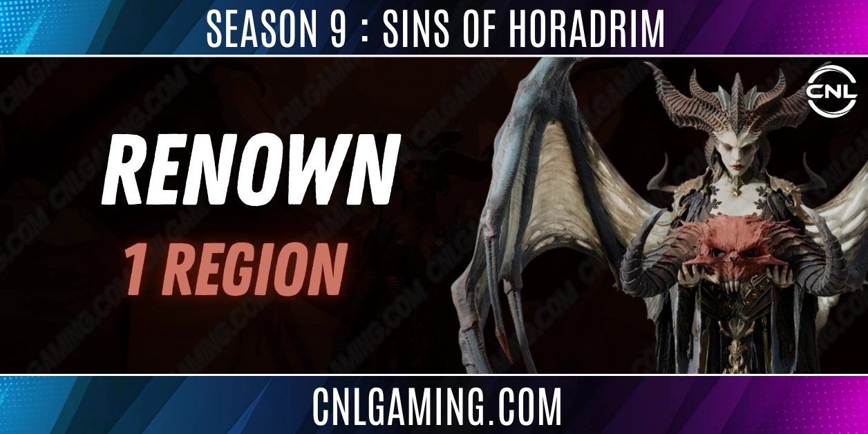 Hardcore Season 9 | Renown | price per region