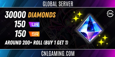 BUY 1 GET 1 - Master Duel - 30000 Diamonds + 150+ UR dust + 150 SR dust | Around 200+ Roll + No rank play
