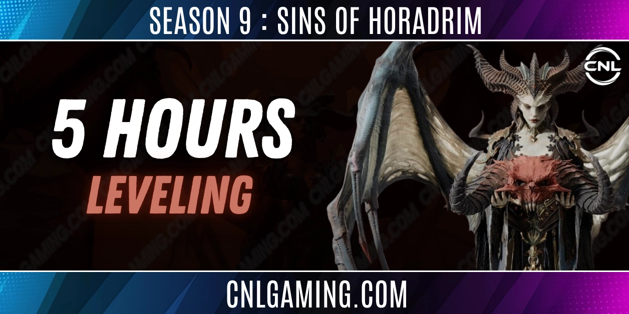 Season 9 : Sins of the Horadrim | 5 Hours Package Leveling