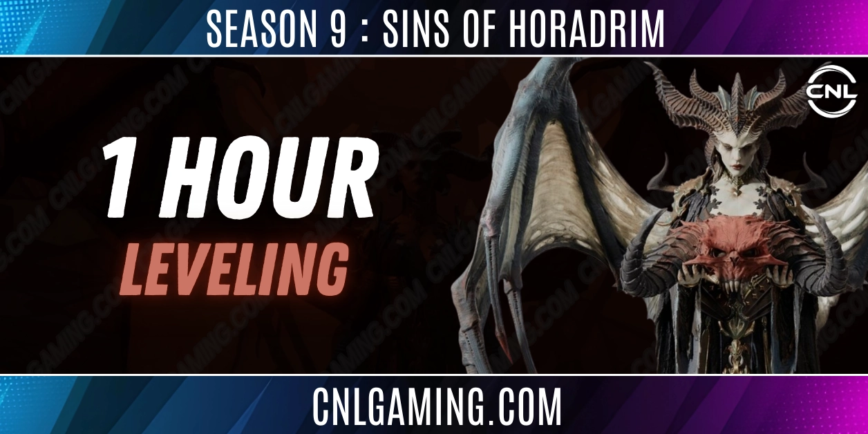 Season 9 : Sins of the Horadrim | 1 Hours Package Leveling