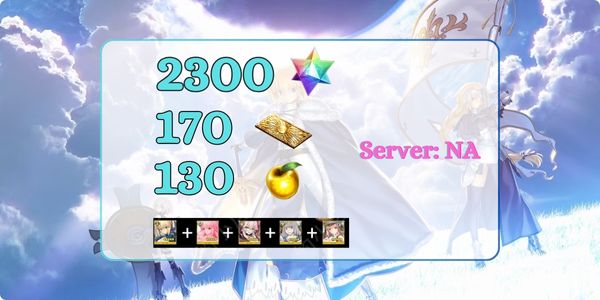 [Global] NA | 2400+ SQ | Archetype Earth - Koyanskaya of Light - Oberon - Castoria | 0-180 Summon Tickets | 140 Golden Apple