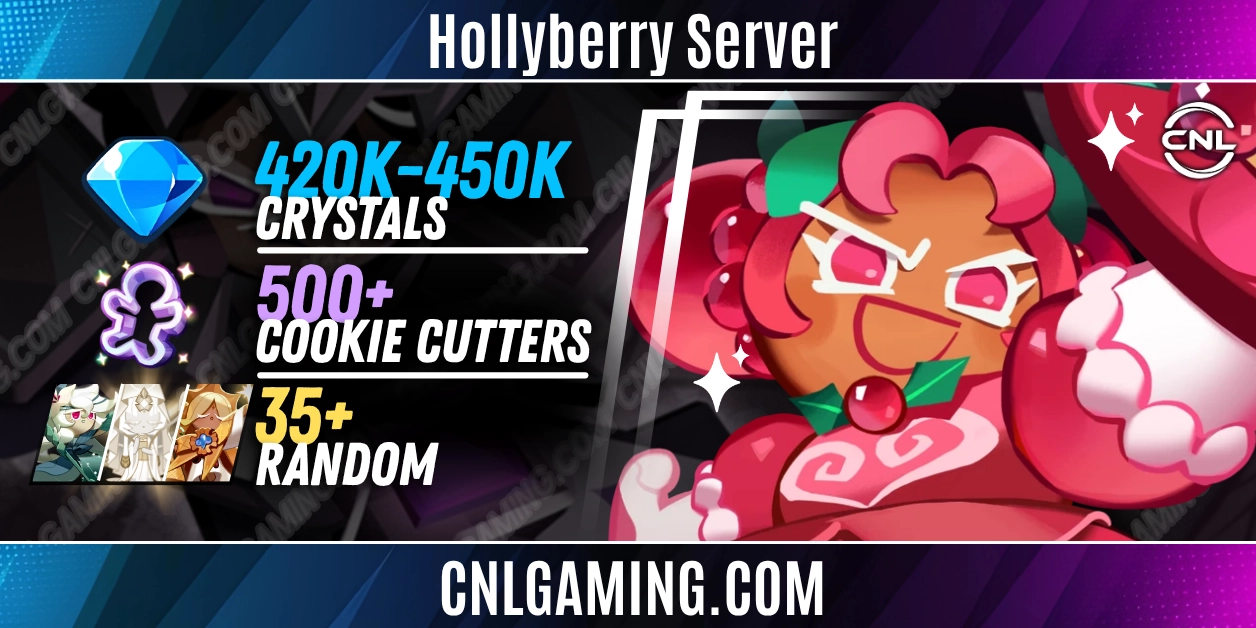 [Hollyberry Server] 420k - 450k Crystals | 500+ Cookie Cutters | 35+ Random Epic Cookie