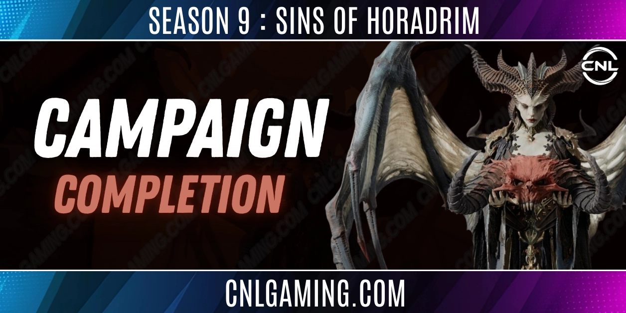 Season 9 : Sins of the Horadrim | Campaign Completion