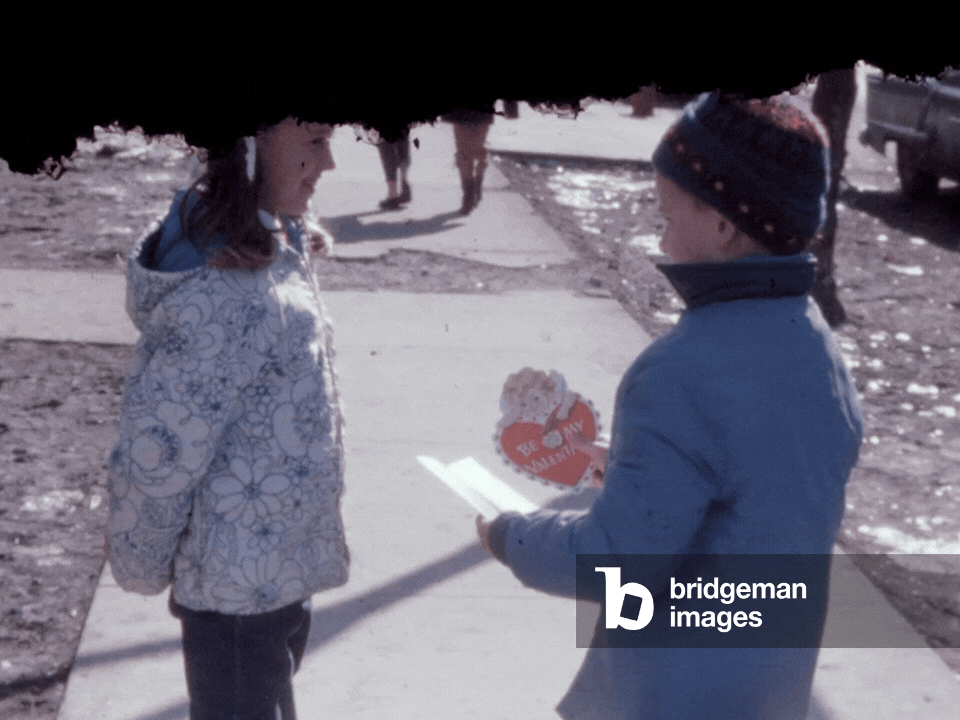 Valentines Card exchange in 1960