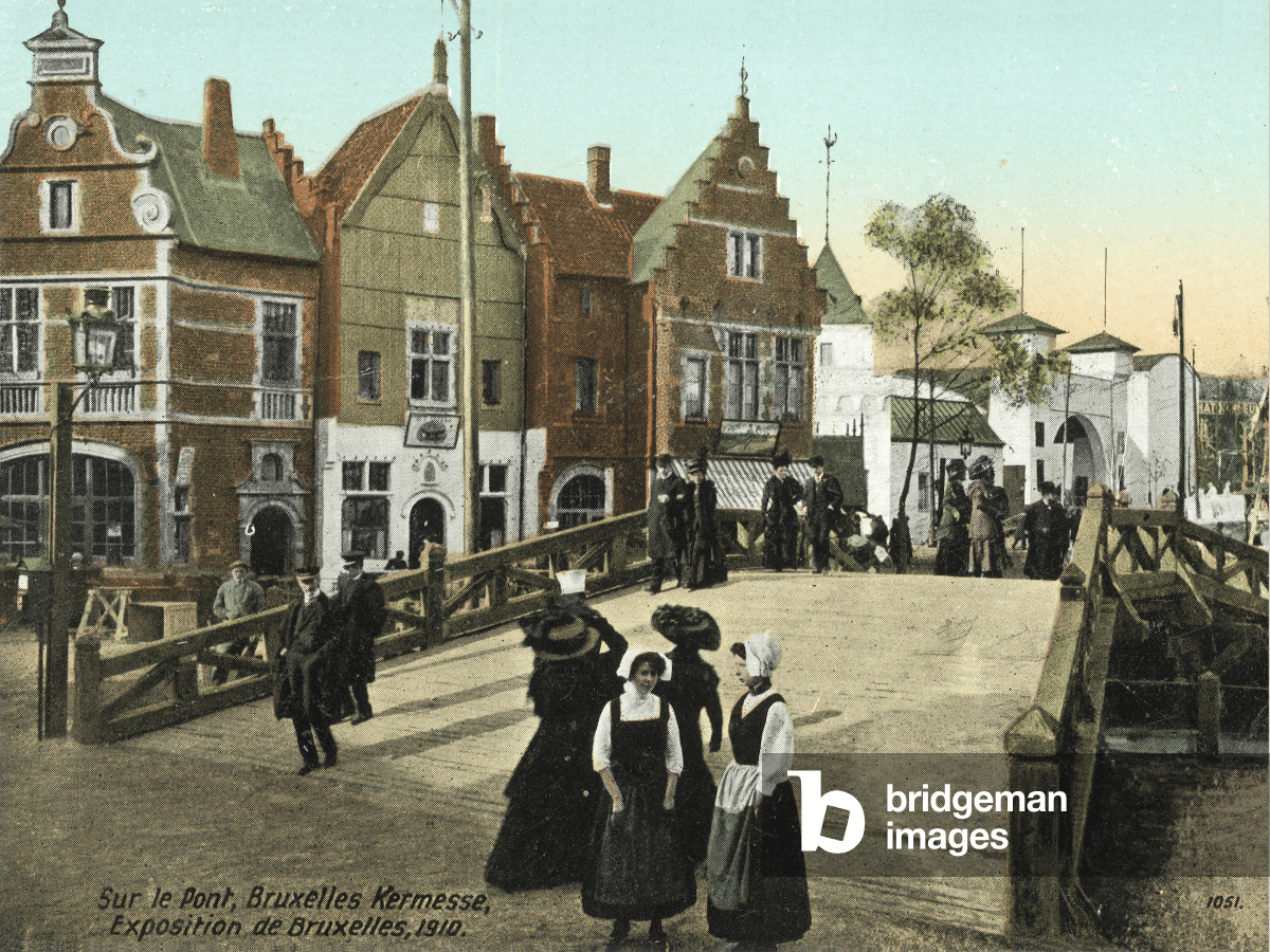 recolourised photo of bridge
