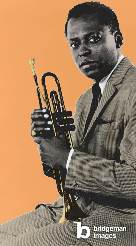 Portrait of the jazz trumpeter Miles Davis