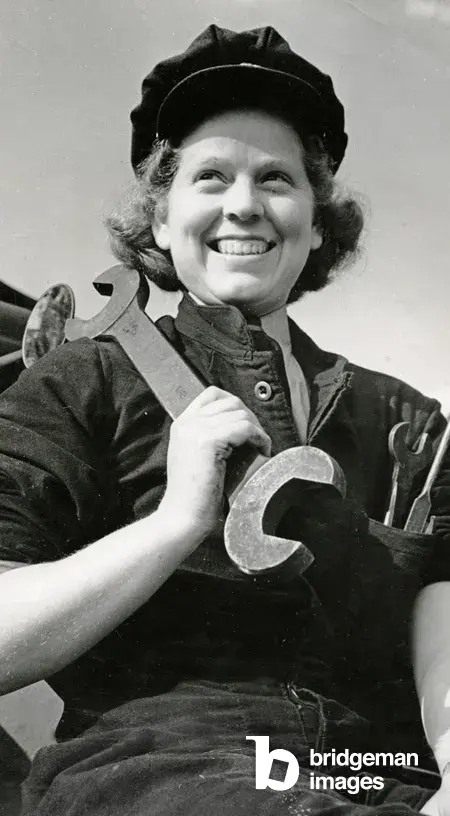 MT Driver Mildred Davis, of the Canadian Women's Division, RCAF