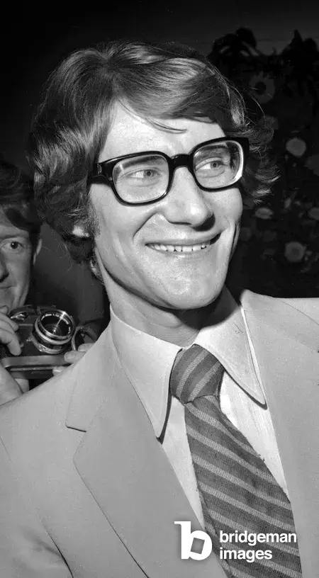 Yves Saint Laurent after a fashion show, Paris, July 31, 1967