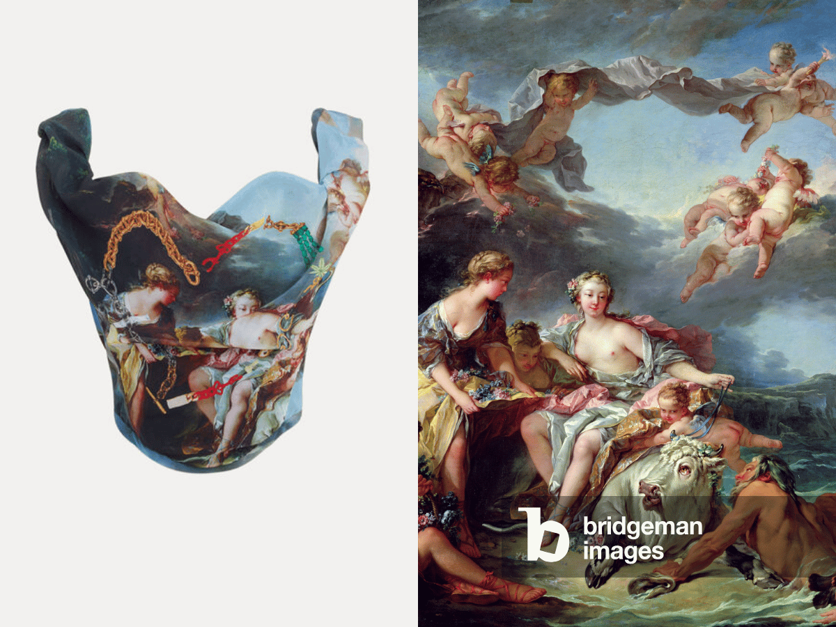 corset vs oil painting Boucher