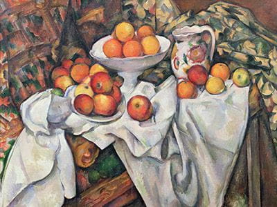 Painting of apples and oranges by Paul Cezanne