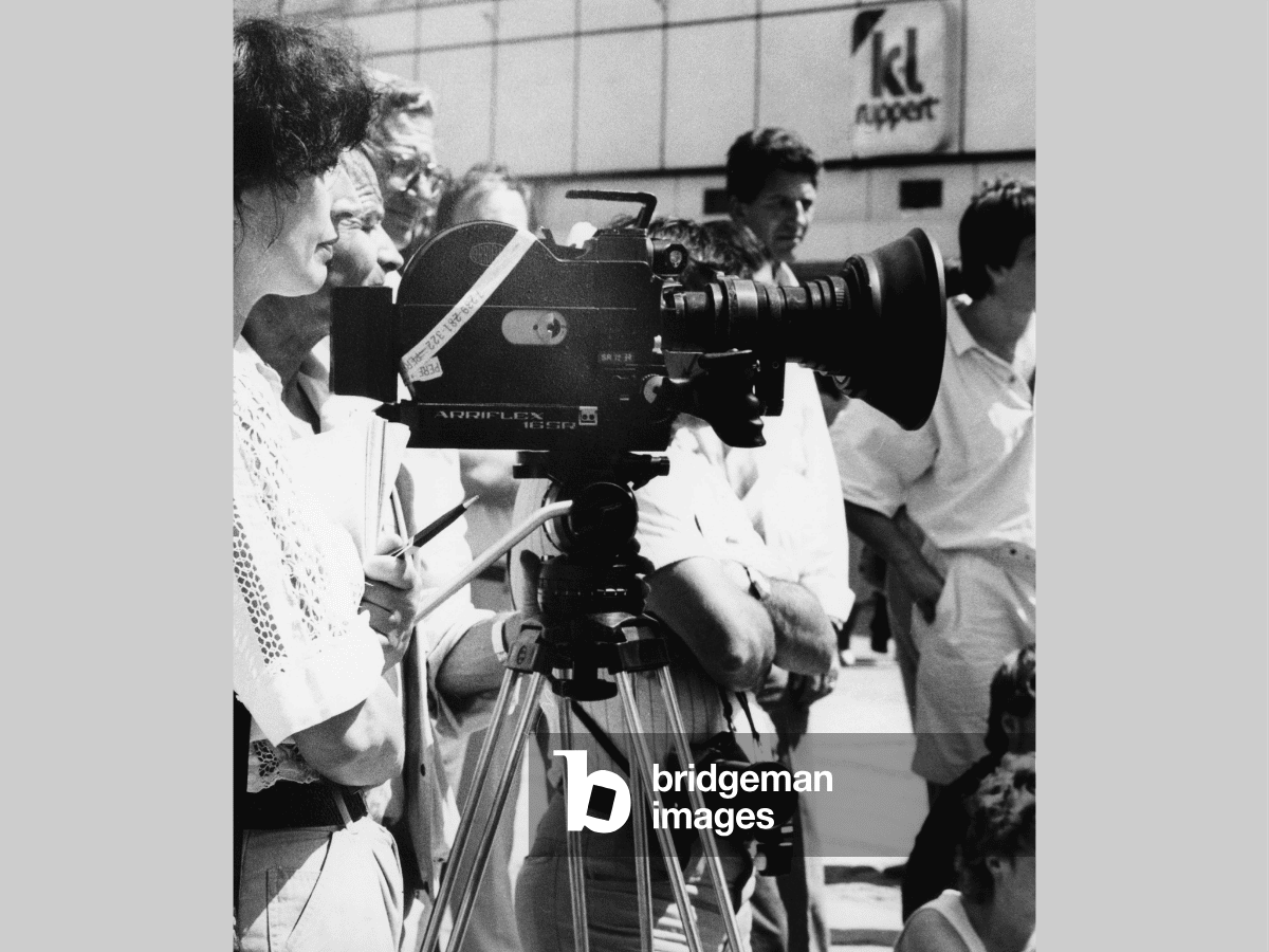 film set with camera