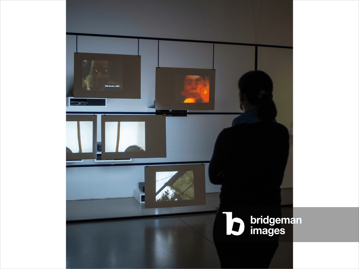 person before digital art