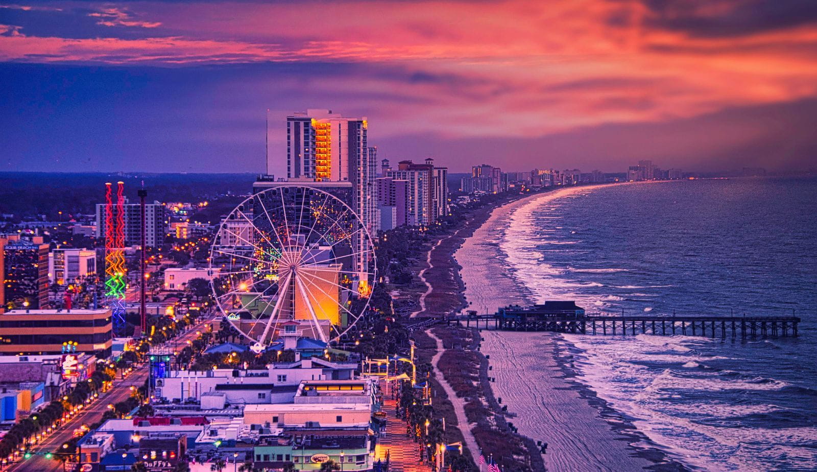 A beachfront home in Myrtle Beach, South Carolina, emphasizing the proximity to the ocean and increased mold risks.