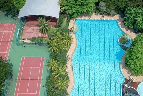 Fasilitas kolam berenang di area cluster