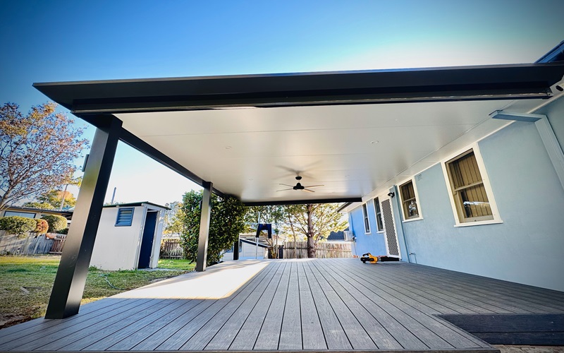 INSULATED PATIO AND COMPOSITE DECKING - NOT OVERHANGING