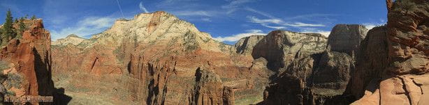 View of Zion Canyon from Scout's Look Out in Zion National Park. (Photo: Mike Godfrey, At Home in Wild Spaces)