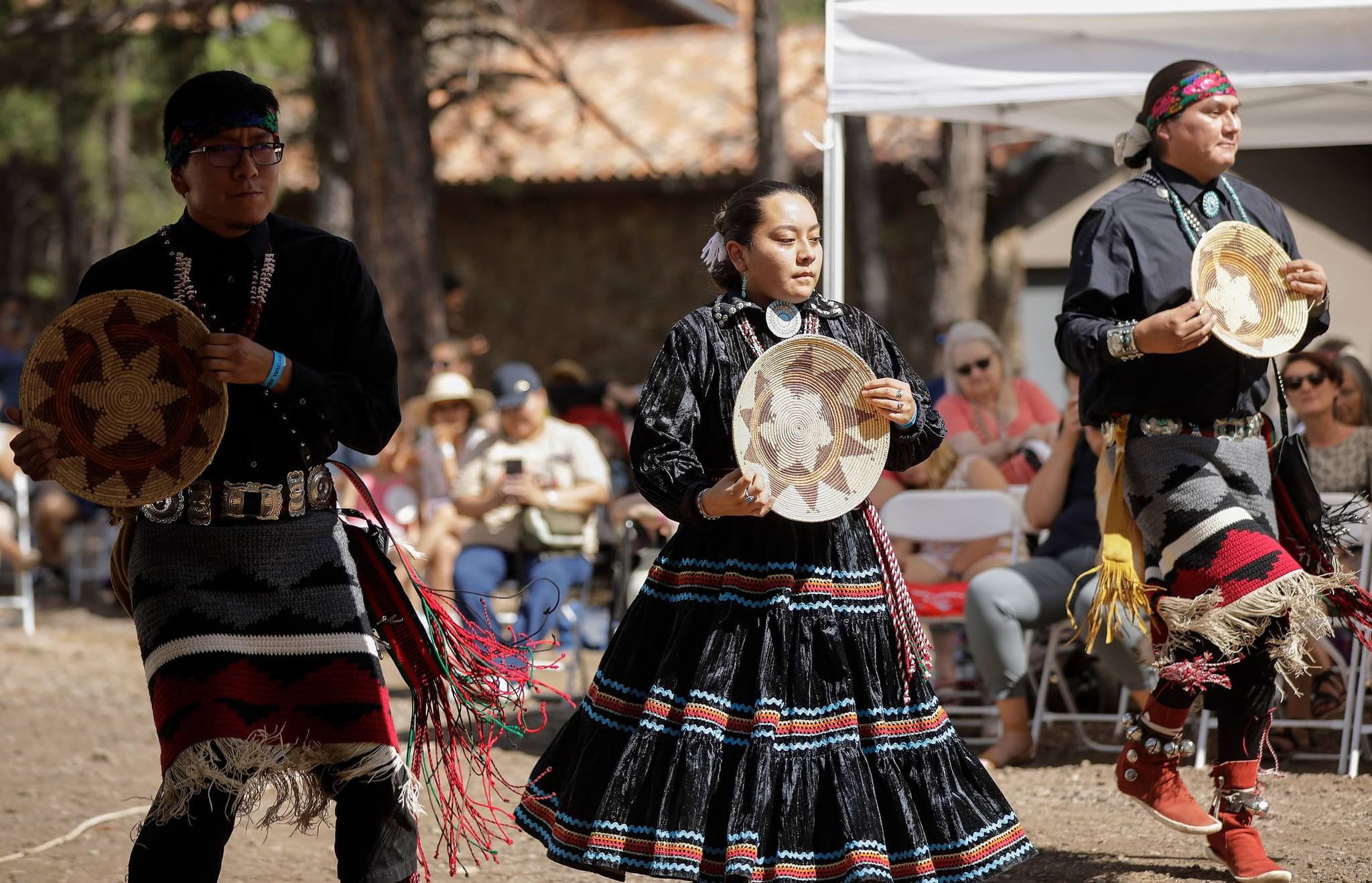 3 Native American dancers