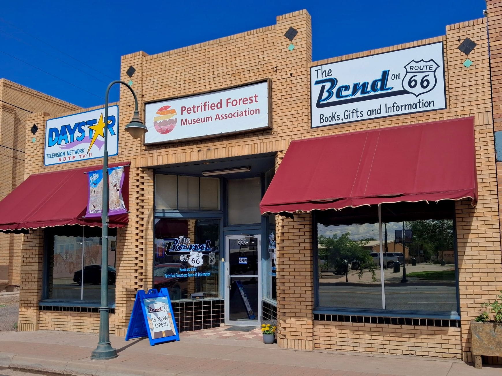 Brick building storefront