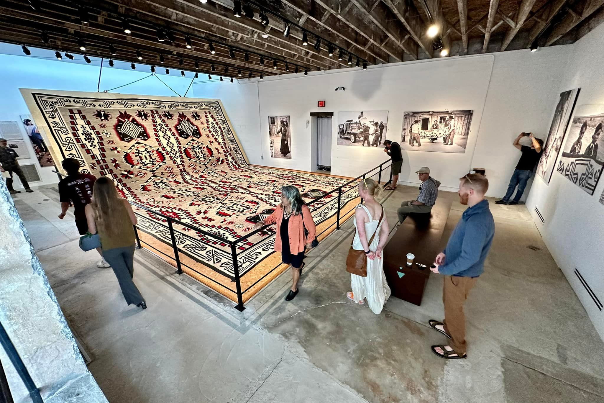 World's Largest Navajo Rug on display at the Affeldt Mion Museum